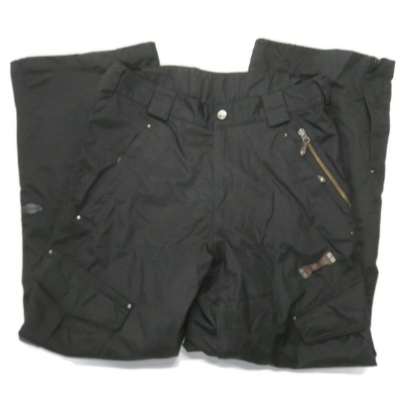 Sims Snowboarding Pants Men Medium Black Striped Ski Winter Snow 32 x 31 - Picture 1 of 11